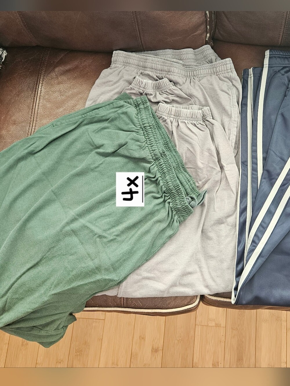 Kids Elastic Waist Shorts - Green and Gray - Unbranded